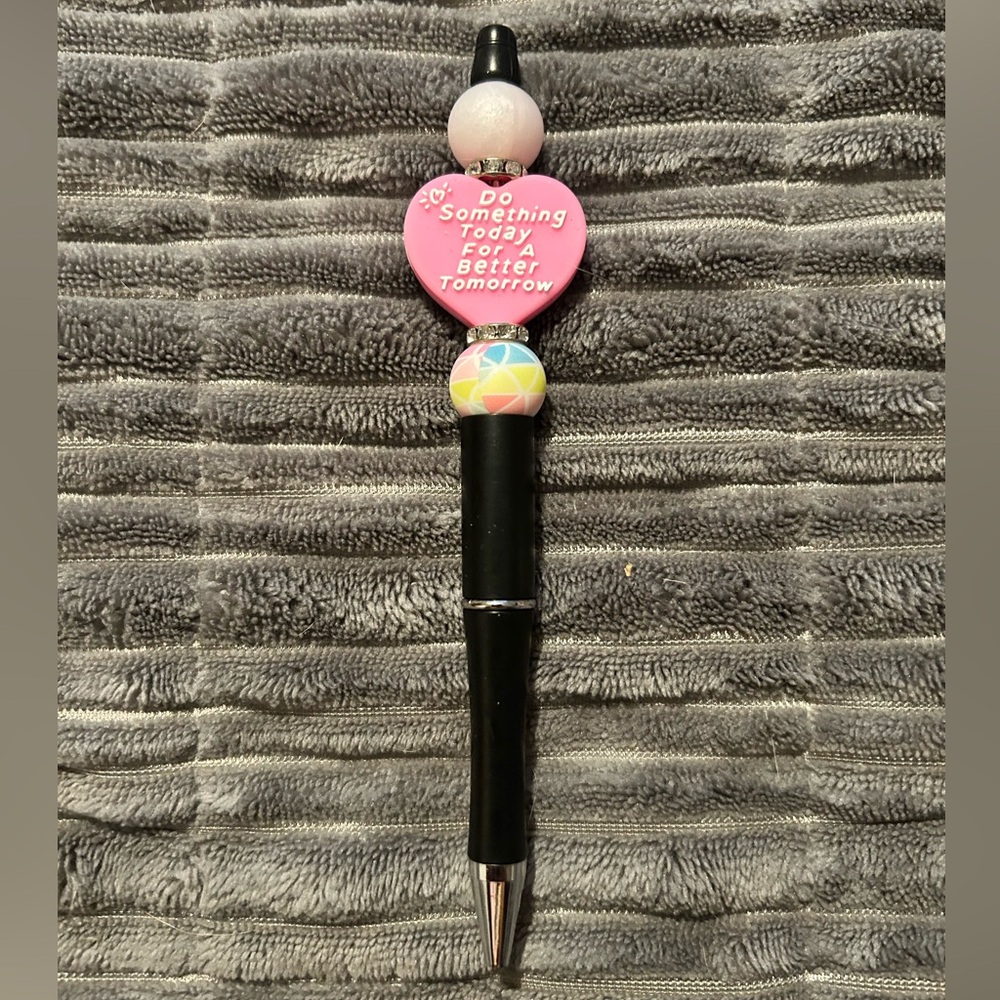 Inspirational Pink and Black Pen